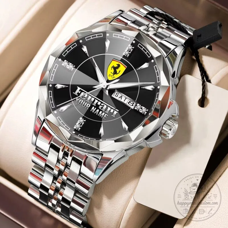 Ferrari Custom Name Elegant Design Stainless Steel Watch for Men 18 Ferrari Custom Name Elegant Design Stainless Steel Watch for Men