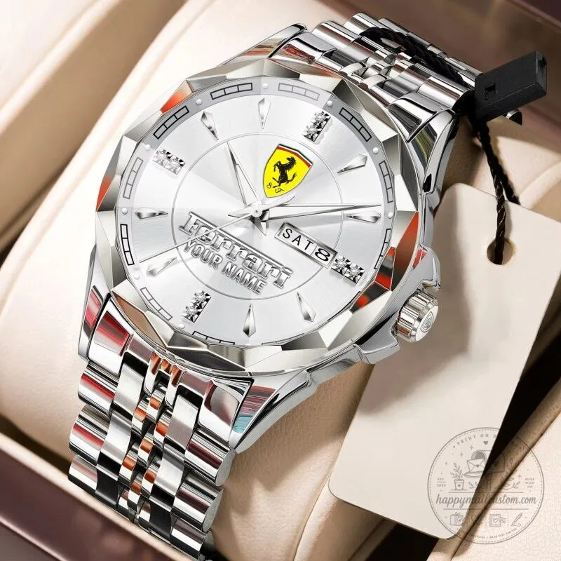 Ferrari Custom Name Elegant Design Stainless Steel Watch for Men 19 Ferrari Custom Name Elegant Design Stainless Steel Watch for Men
