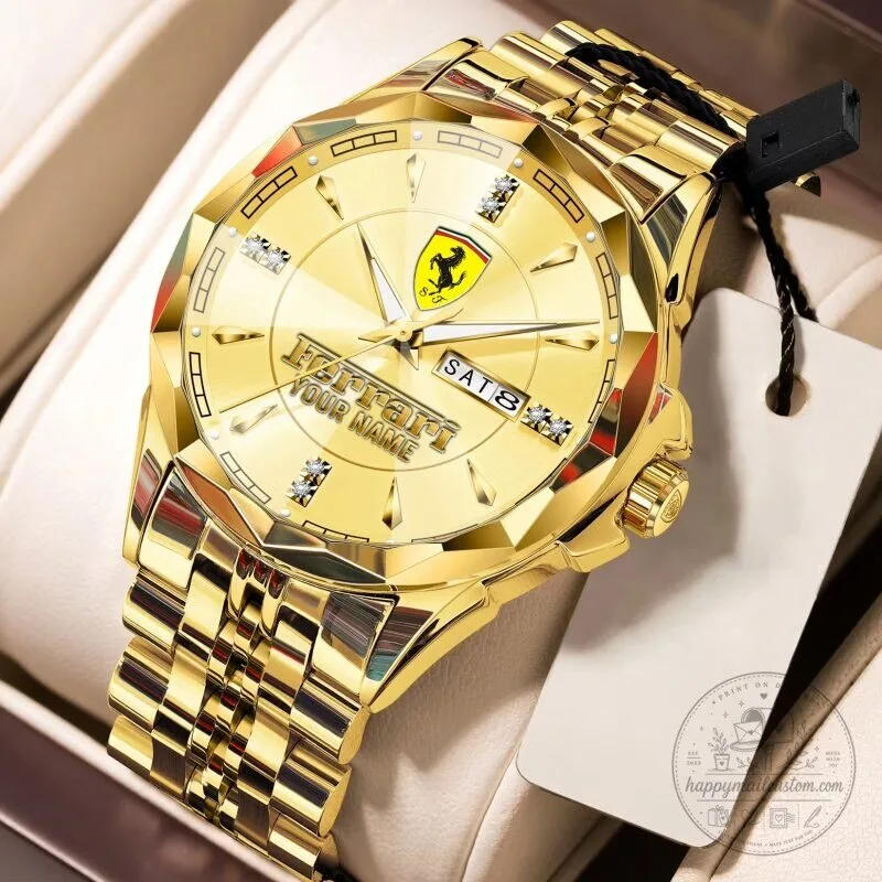 Ferrari Custom Name Elegant Design Stainless Steel Watch for Men 21 Ferrari Custom Name Elegant Design Stainless Steel Watch for Men