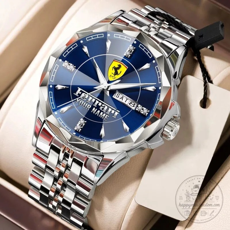 Ferrari Custom Name Elegant Design Stainless Steel Watch for Men 22 Ferrari Custom Name Elegant Design Stainless Steel Watch for Men