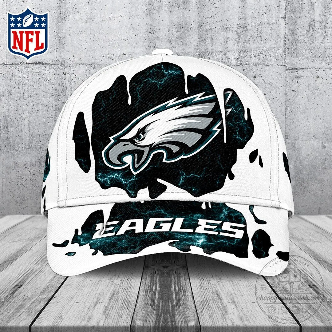 Philadelphia Eagles NFL Football Team Logo White Baseball Cap Hat