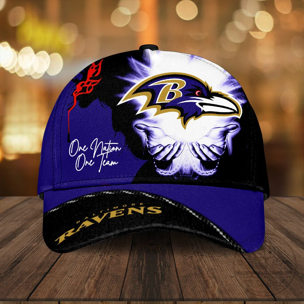 Baltimore Ravens One Nation One Team Classic Baseball Cap Hat