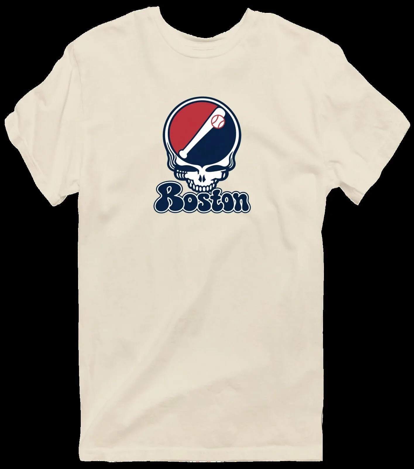 Boston Grateful Dead Steal Your Face Baseball Skull T-Shirt 21 Boston Grateful Dead Steal Your Face Baseball Skull T-Shirt