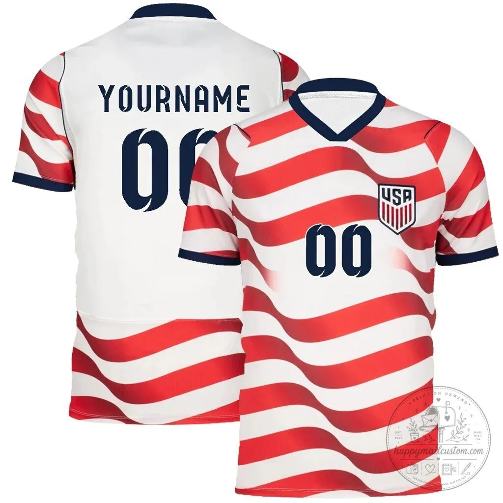 United States World Cup 2026 Soccer Football Jersey with Custom Name and Number