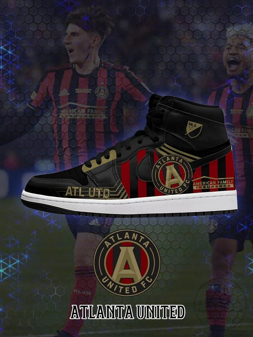 Atlanta United Football Club Major League Soccer High Top Sneakers