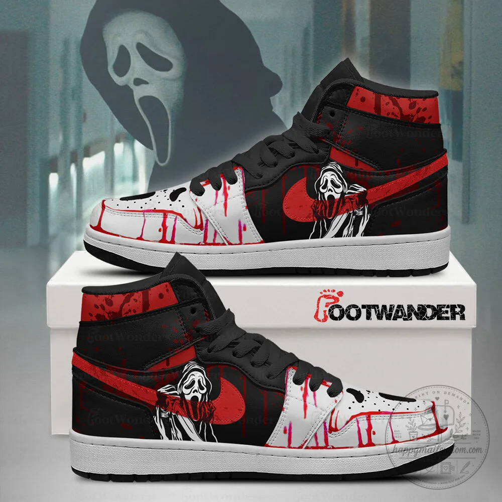 Ghostface Scream Horror Movie High-Top Sneakers