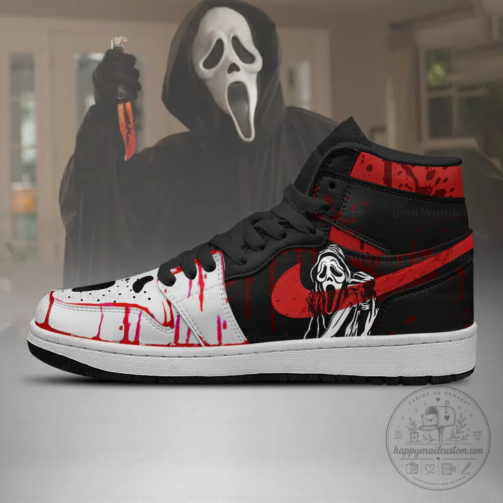Ghostface Scream Horror Movie High-Top Sneakers 9 Ghostface Scream Horror Movie High-Top Sneakers