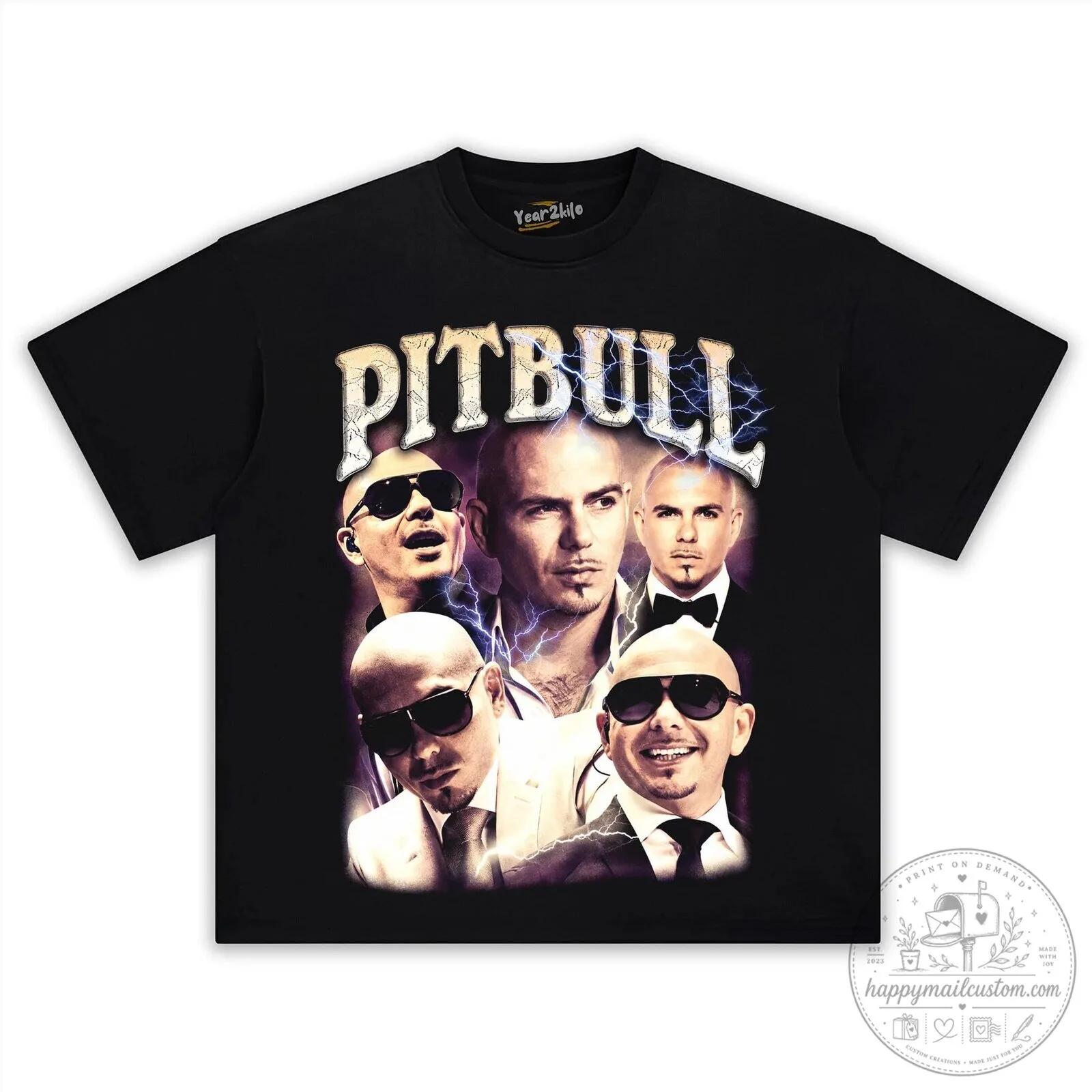 Pitbull Vintage Collage Graphic T-Shirt 13 Pitbull Vintage Collage Graphic T-Shirt