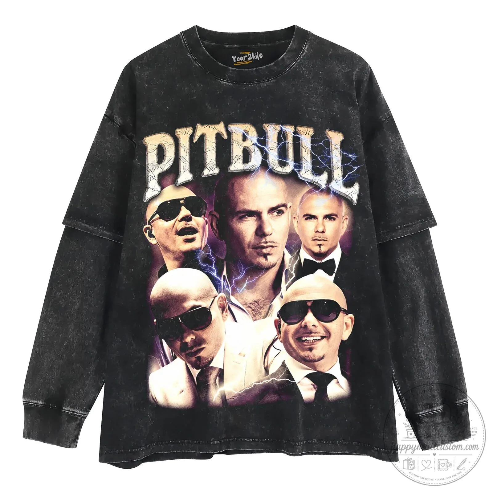Pitbull Vintage Collage Graphic T-Shirt 16 Pitbull Vintage Collage Graphic T-Shirt