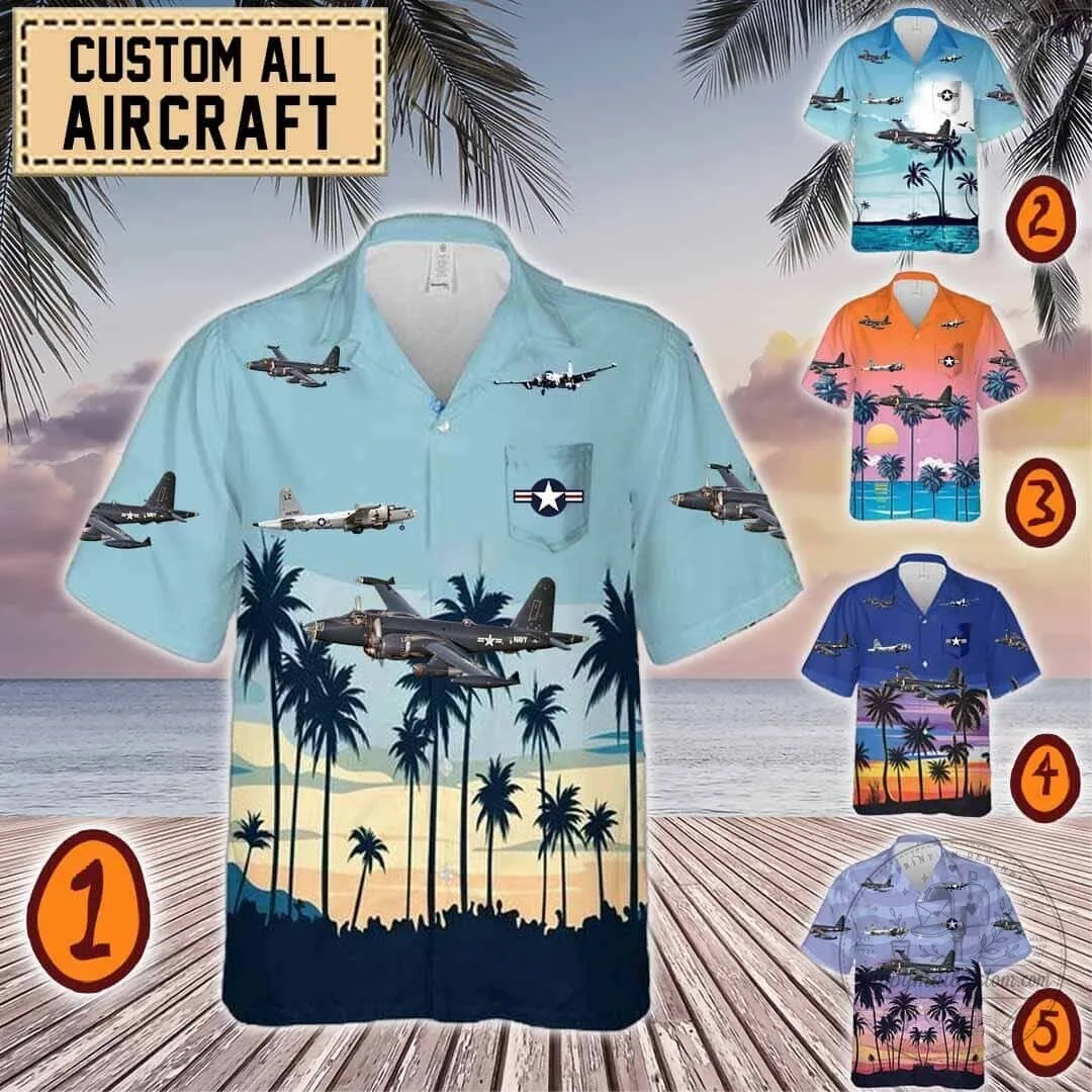 Lockheed P2V Neptune Patrol Aircraft Hawaiian Shirt
