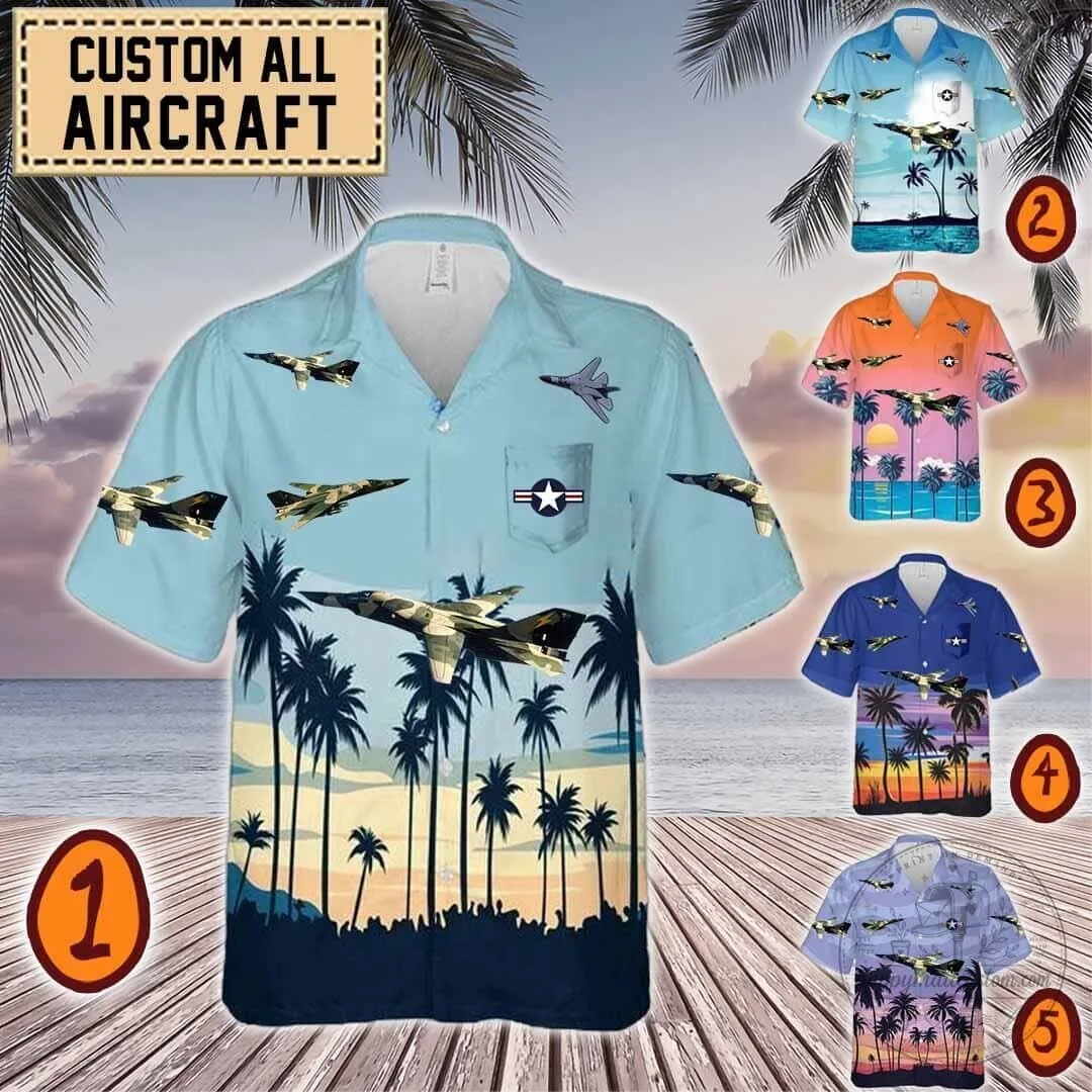 F-111 Aardvark Fighter Jet Military Aircraft Hawaiian Shirt