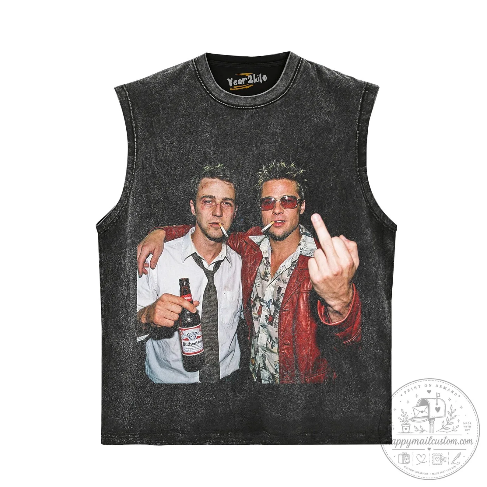 Fight Club Tyler Durden and Narrator Movie Scene Black T-Shirt 15 Fight Club Tyler Durden and Narrator Movie Scene Black T-Shirt
