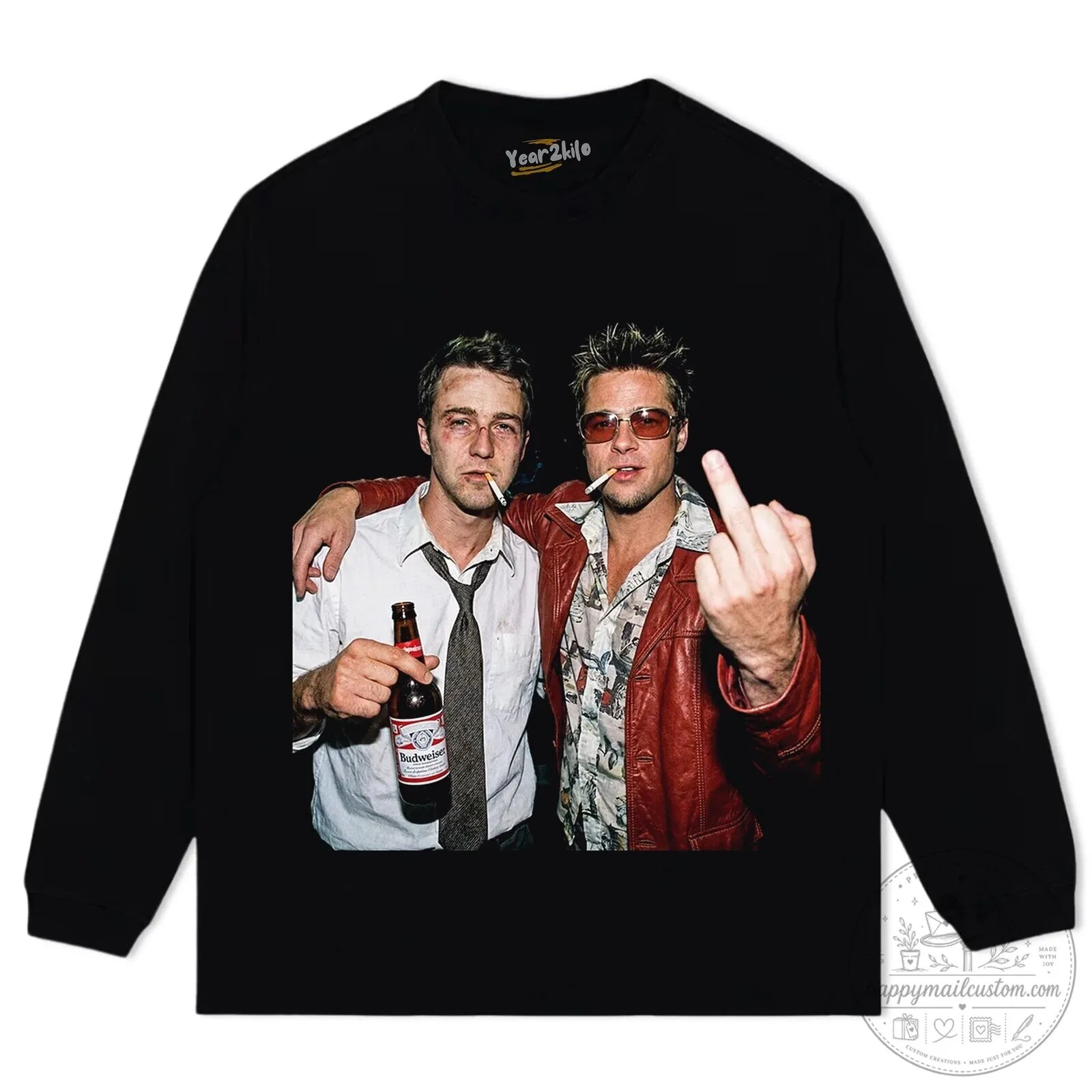 Fight Club Tyler Durden and Narrator Movie Scene Black T-Shirt 17 Fight Club Tyler Durden and Narrator Movie Scene Black T-Shirt