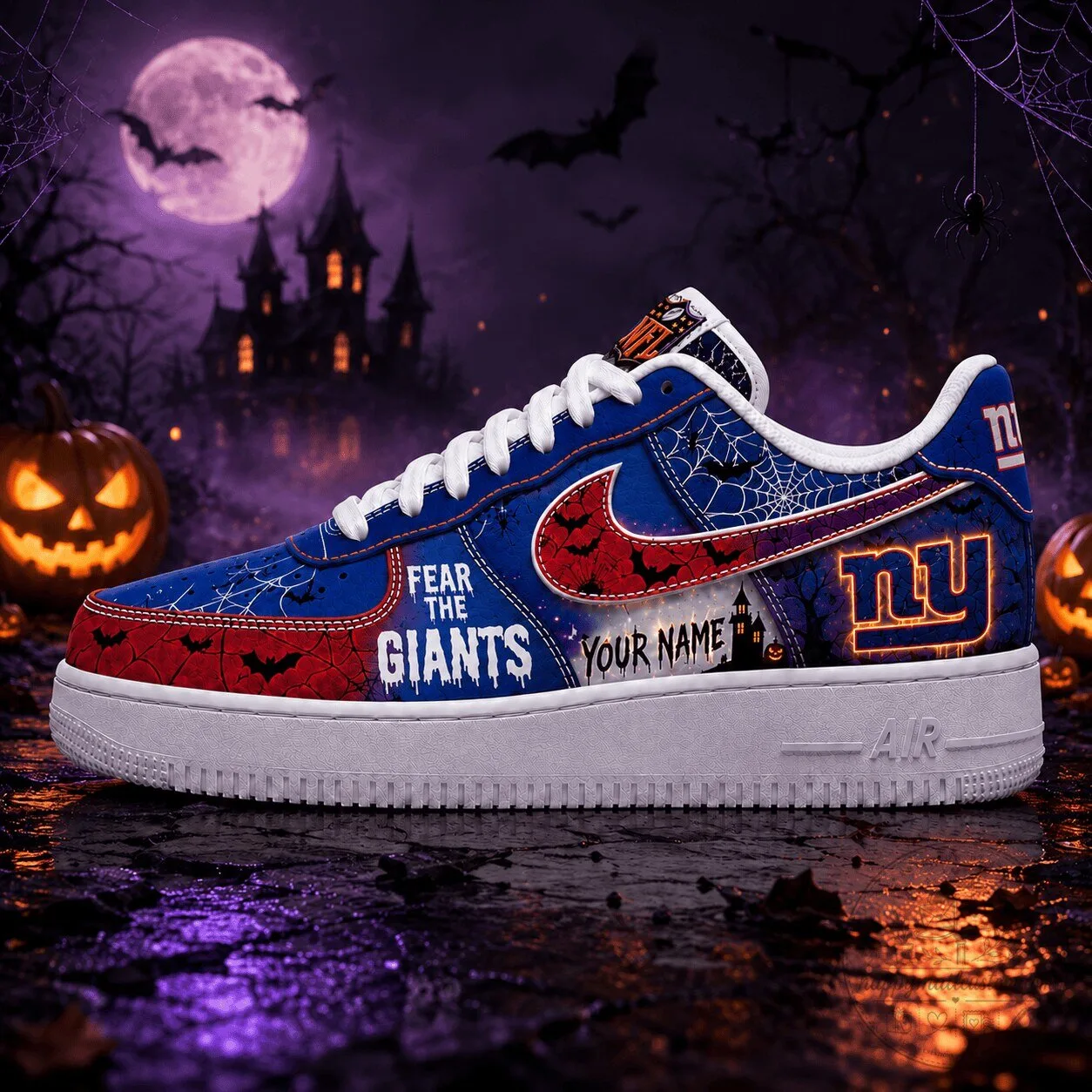 New York Giants Halloween Fear The Giants Custom Name Shoes 2 New York Giants Halloween Fear The Giants Custom Name Shoes