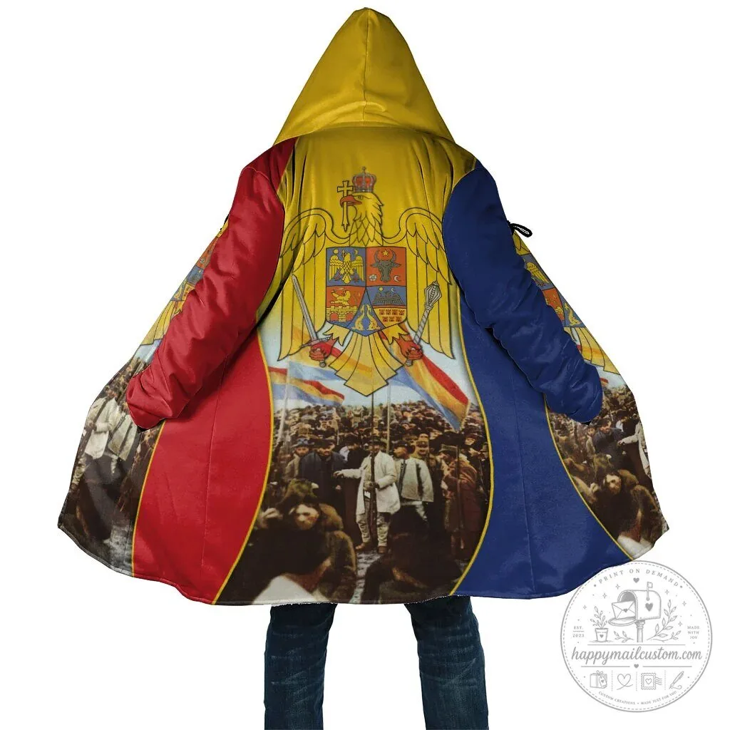 Romania Great Union Day Alba Iulia Great National Assembly Cloak with Hood 2 Romania Great Union Day Alba Iulia Great National Assembly Cloak with Hood