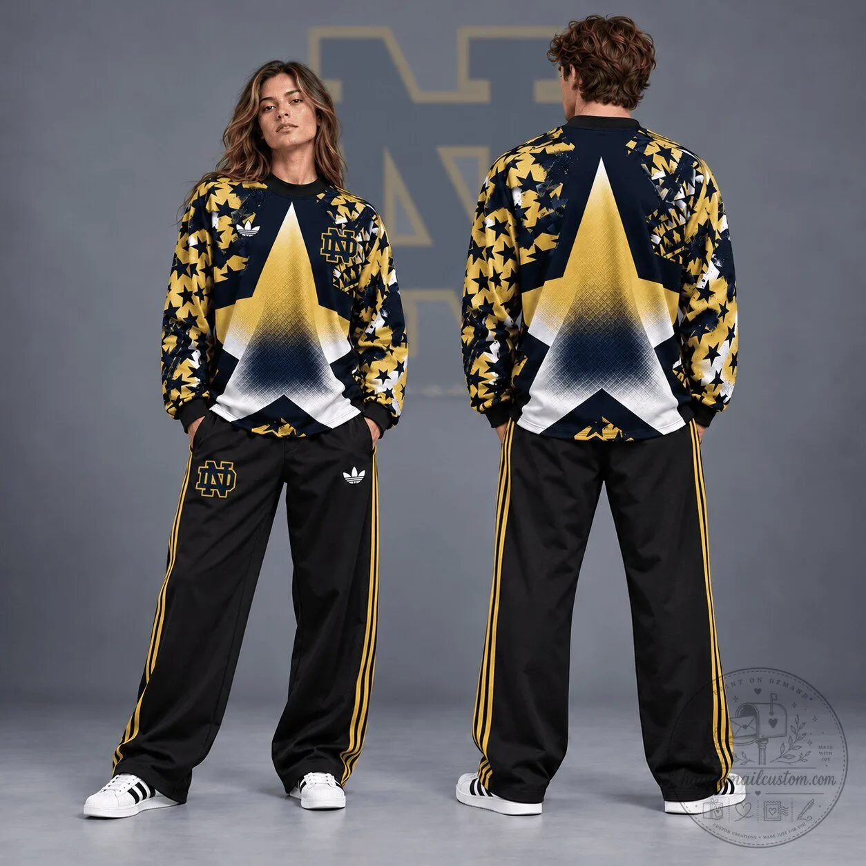 Notre Dame Fighting Irish Starburst Crewneck Sweatshirt 5 Notre Dame Fighting Irish Starburst Crewneck Sweatshirt