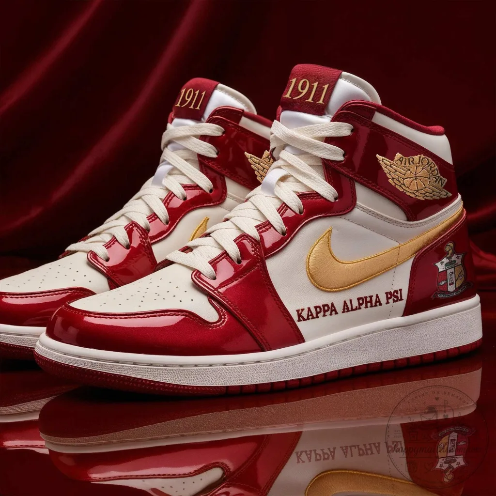 Kappa Alpha Psi Air Jordan 1 High Top Sneaker Shoes Kappa Alpha Psi Air Jordan 1 High Top Sneaker Shoes