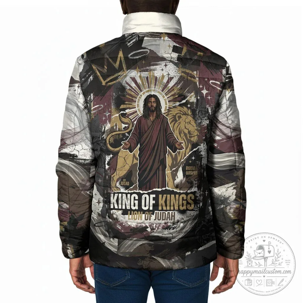 Jesus Is King Lion of Judah Christian Faith Padded Winter Jacket 10 Jesus Is King Lion of Judah Christian Faith Padded Winter Jacket