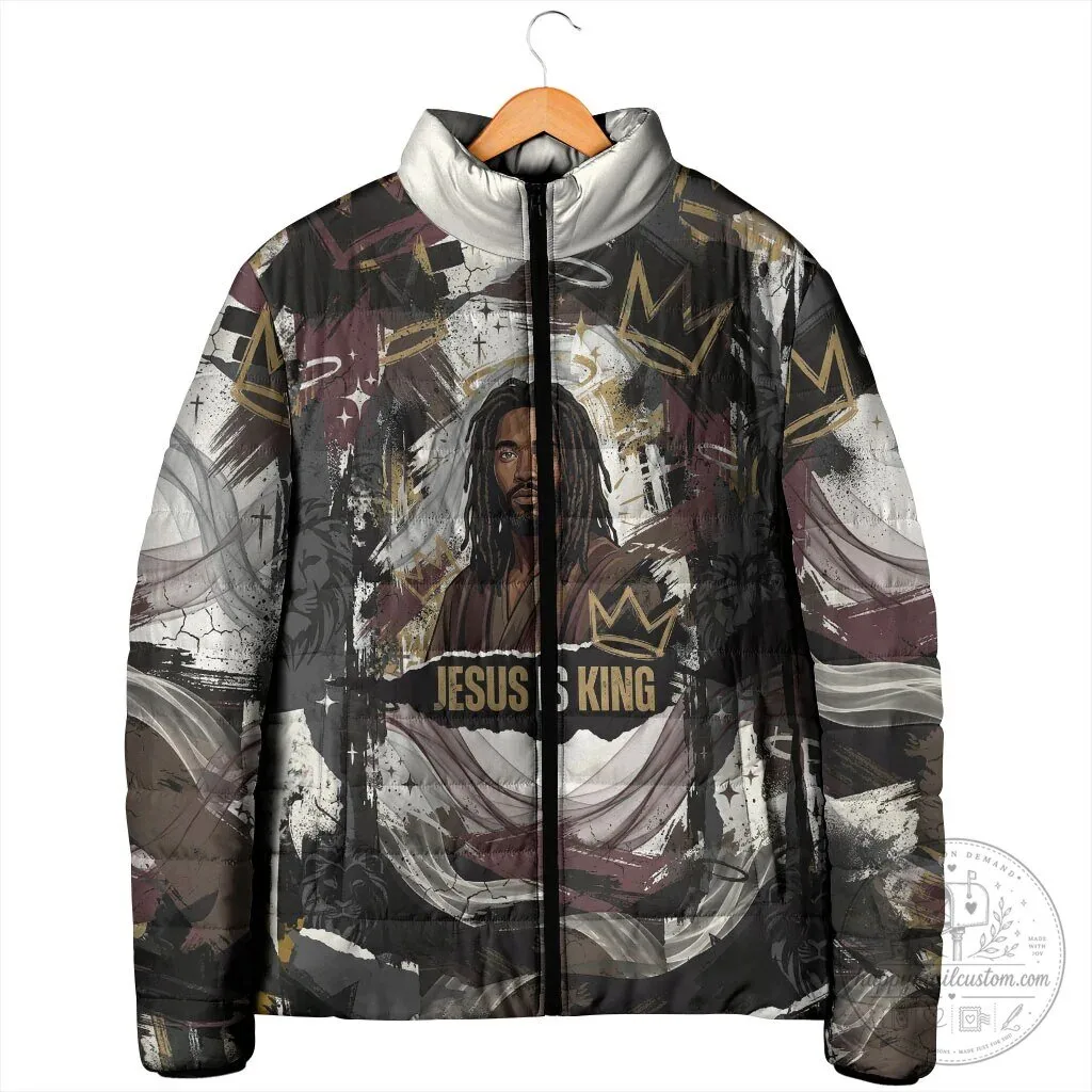 Jesus Is King Lion of Judah Christian Faith Padded Winter Jacket 11 Jesus Is King Lion of Judah Christian Faith Padded Winter Jacket