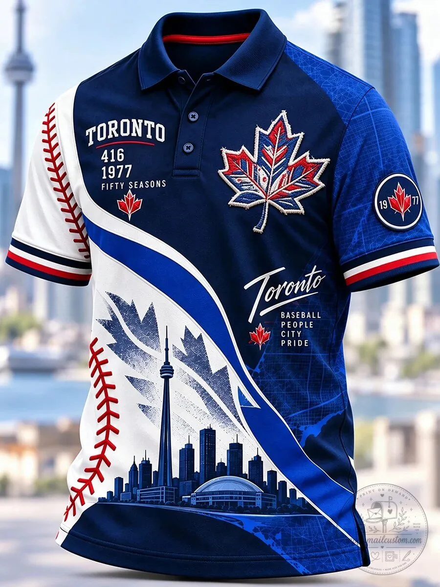 Toronto Blue Jays Baseball City Pride Polo Shirt