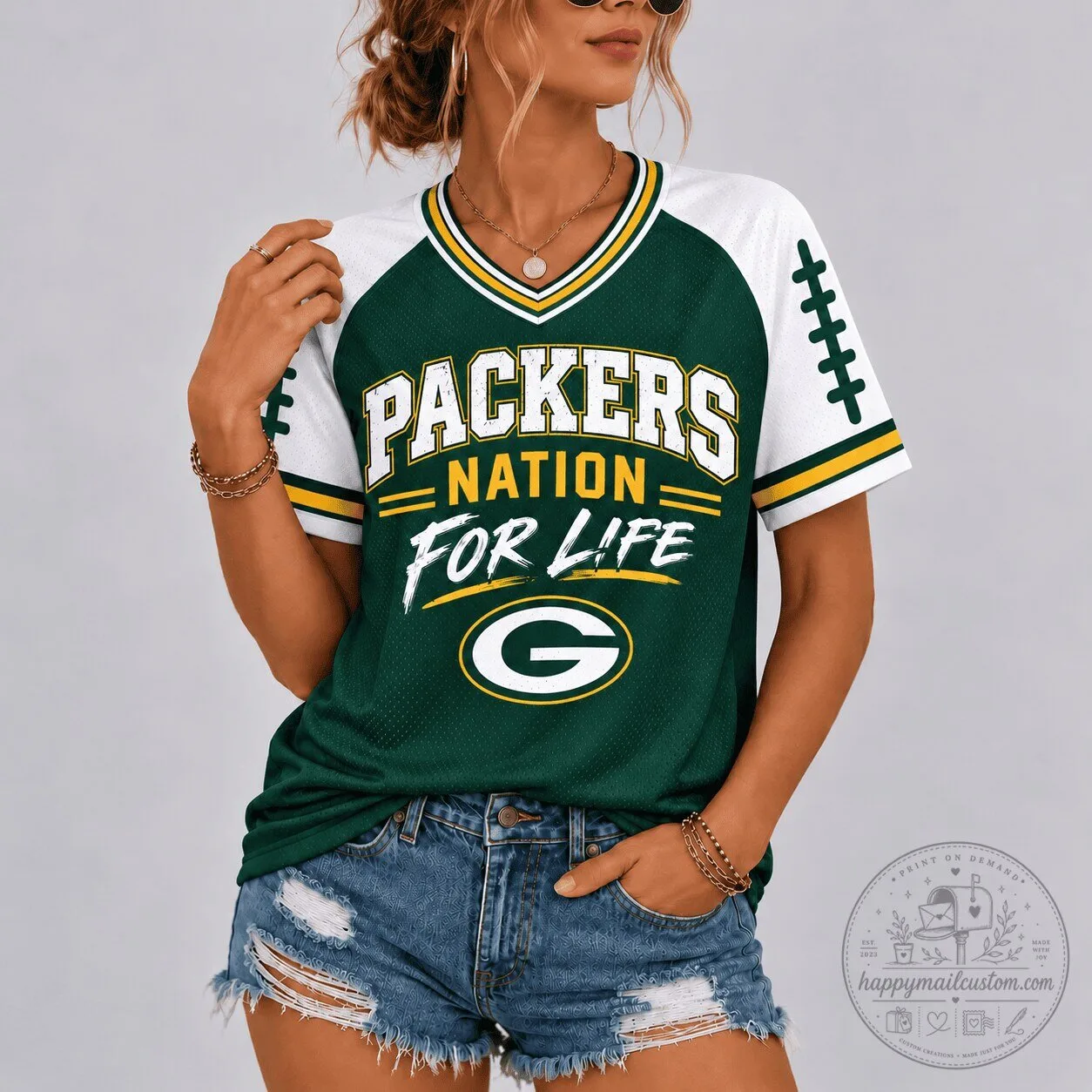 Green Bay Packers Nation For Life Football Jersey