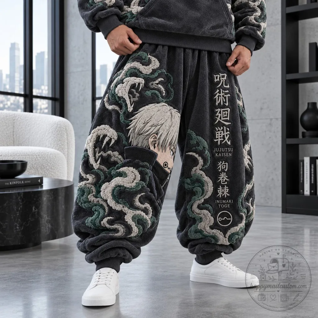 Jujutsu Kaisen Inumaki Toge Embroidered Sweatpants Jujutsu Kaisen Inumaki Toge Embroidered Sweatpants