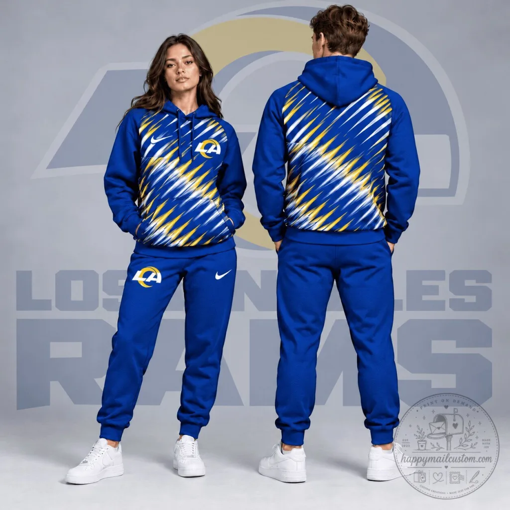 Los Angeles Rams NFL Dynamic Slash Streak Graphic Pullover Hoodie Los Angeles Rams NFL Dynamic Slash Streak Graphic Pullover Hoodie