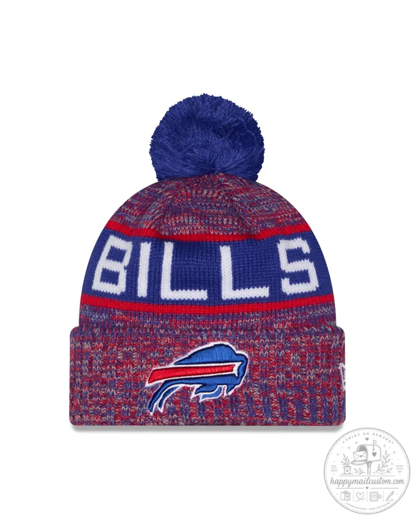 Buffalo Bills NFL Knit Pom Beanie Hat - Red White Blue Winter Cap 20 Buffalo Bills NFL Knit Pom Beanie Hat - Red White Blue Winter Cap
