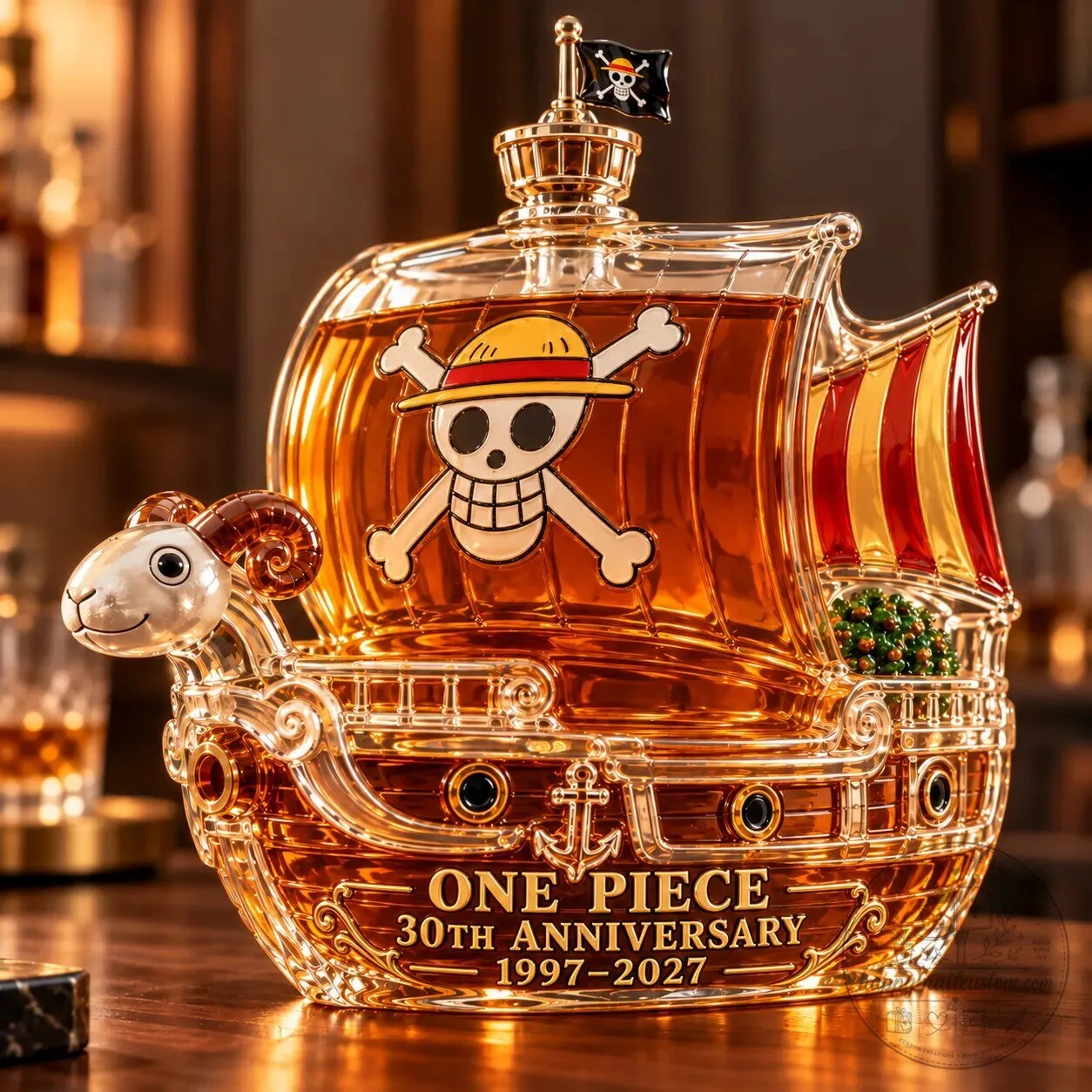 One Piece 30th Anniversary Thousand Sunny Ship Whiskey Decanter 3 One Piece 30th Anniversary Thousand Sunny Ship Whiskey Decanter