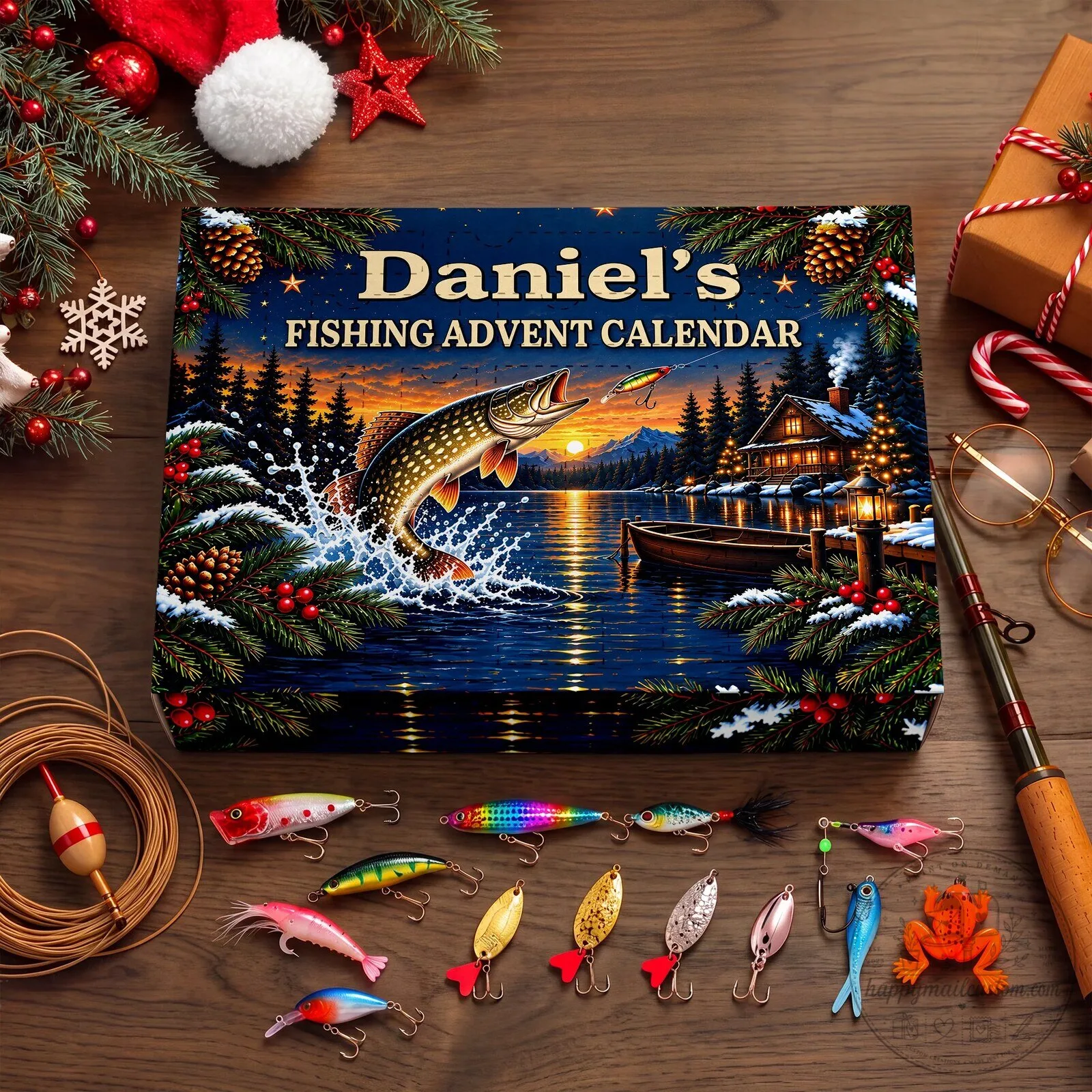 Custom Fishing Advent Calendar for Christmas Gifts