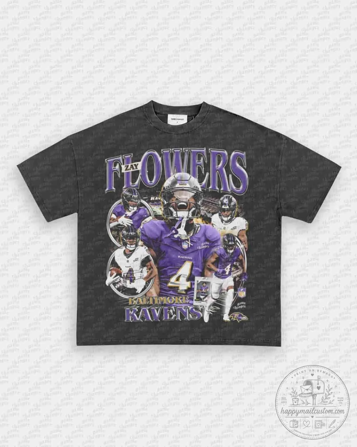 Zay Flowers Baltimore Ravens Football Graphic T-Shirt 11 Zay Flowers Baltimore Ravens Football Graphic T-Shirt