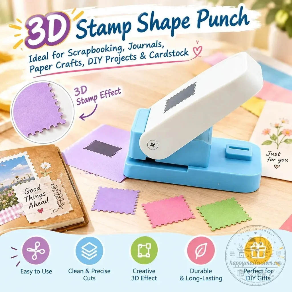 3D Stamp Shape Punch for Scrapbooking, Journals, Paper Crafts, and Cardstock 3D Stamp Shape Punch for Scrapbooking, Journals, Paper Crafts, and Cardstock