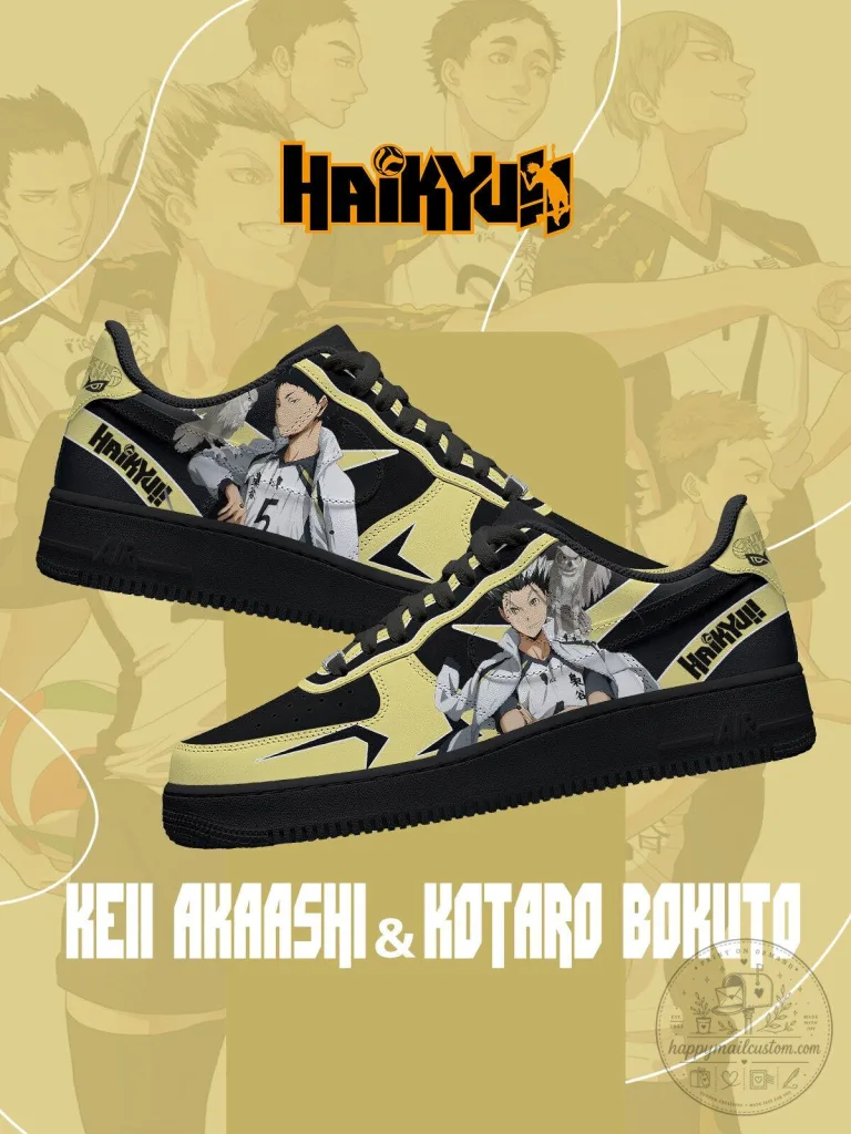 Haikyuu Kei Akaashi and Kotaro Bokuto Anime Custom Sneakers 8 Haikyuu Kei Akaashi and Kotaro Bokuto Anime Custom Sneakers
