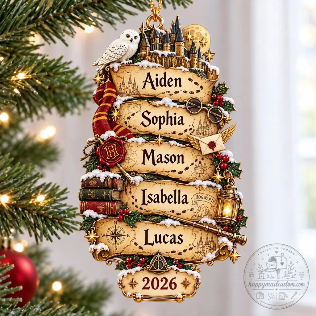 Personalized Harry Potter Hogwarts Castle Family Christmas Tree Ornament Personalized Harry Potter Hogwarts Castle Family Christmas Tree Ornament