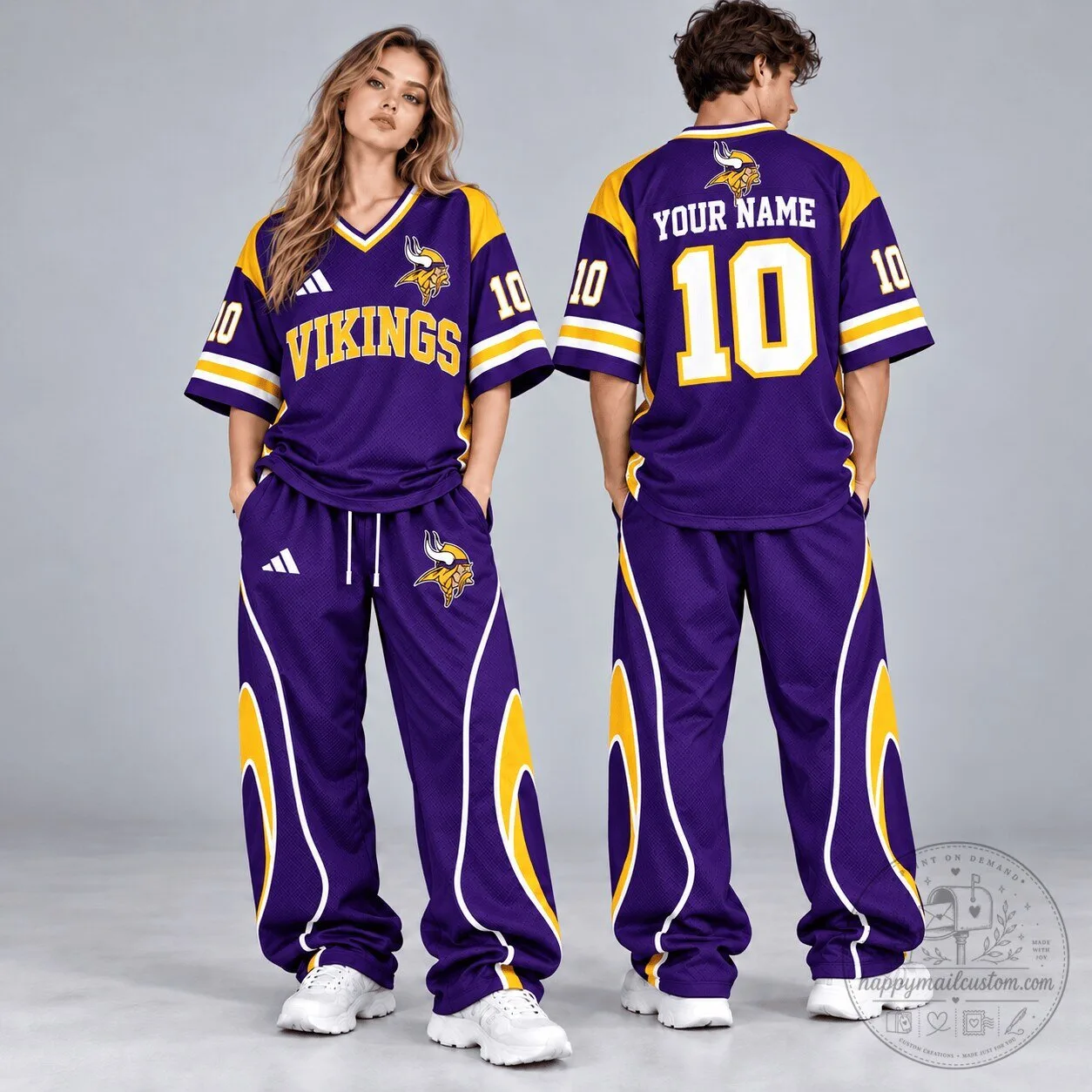 Minnesota Vikings Football Team Purple and Gold Jersey 7 Minnesota Vikings Football Team Purple and Gold Jersey