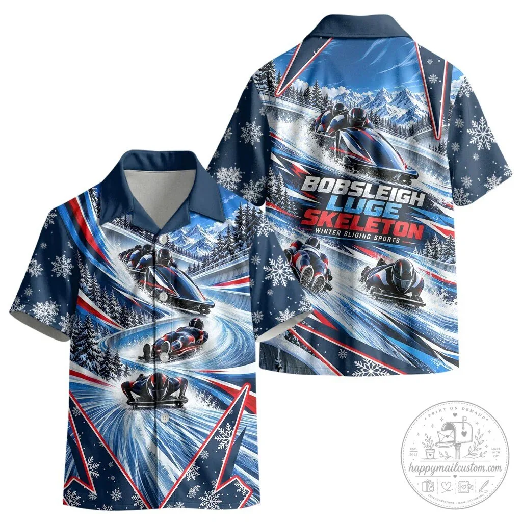 Winter Sliding Sports Bobsleigh Luge Skeleton Kid Hawaiian Shirt 10 Winter Sliding Sports Bobsleigh Luge Skeleton Kid Hawaiian Shirt