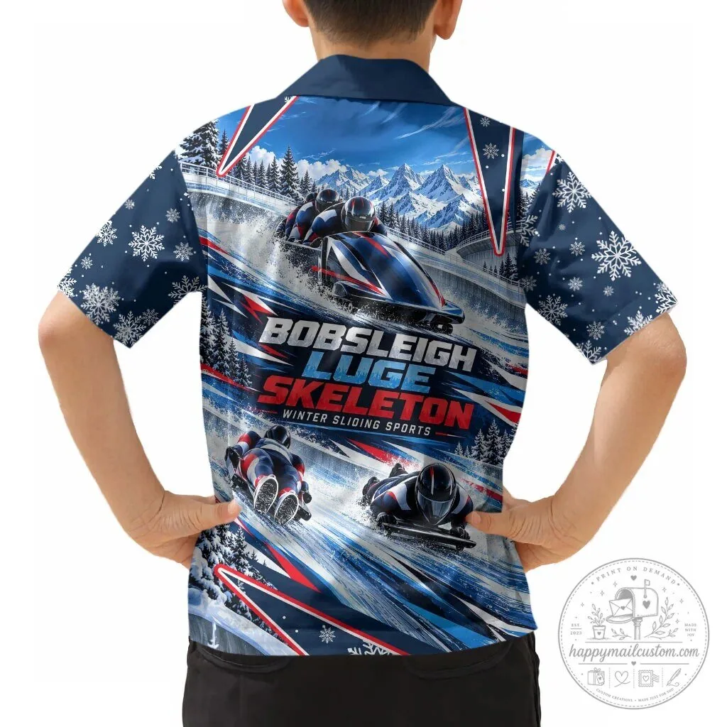 Winter Sliding Sports Bobsleigh Luge Skeleton Kid Hawaiian Shirt 11 Winter Sliding Sports Bobsleigh Luge Skeleton Kid Hawaiian Shirt