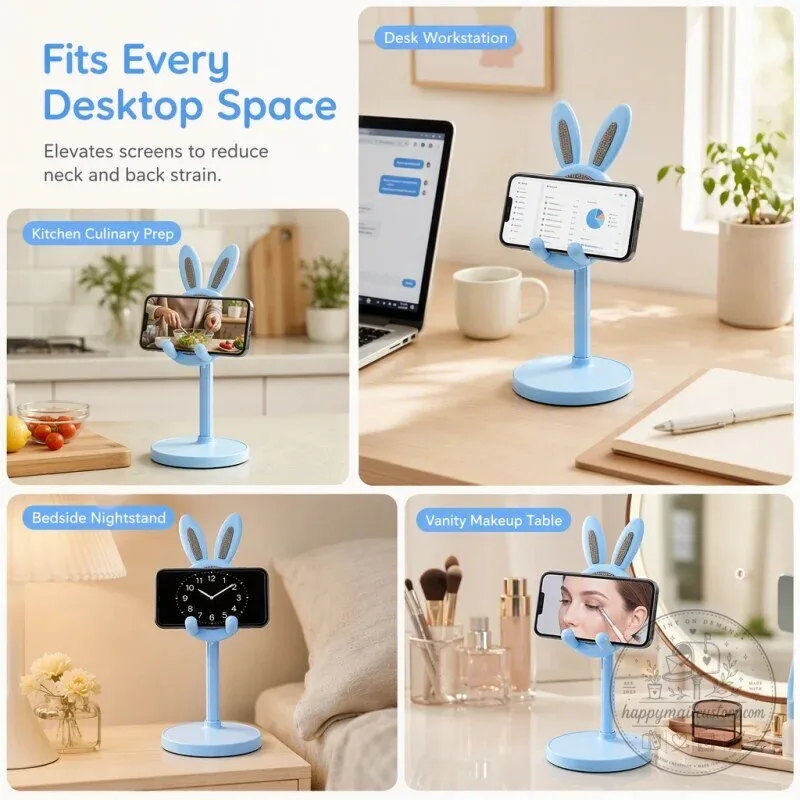 Adjustable Height Bunny Phone Stand with Weighted Base 17 Adjustable Height Bunny Phone Stand with Weighted Base