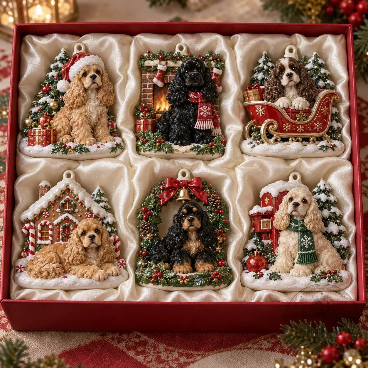 American Cocker Spaniel Christmas Tree Ornament Holiday Decor Gift 11 American Cocker Spaniel Christmas Tree Ornament Holiday Decor Gift