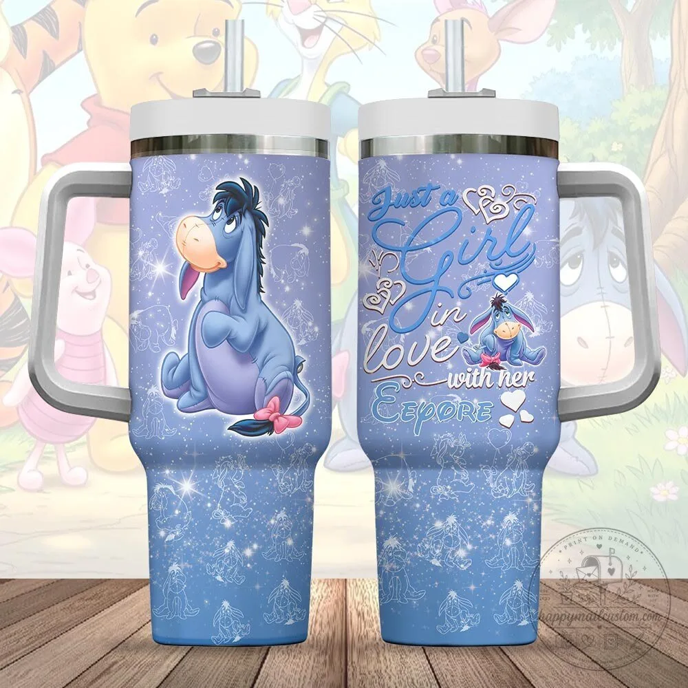 Winnie the Pooh Eeyore Just a Girl in Love with Her Eeyore Tumbler