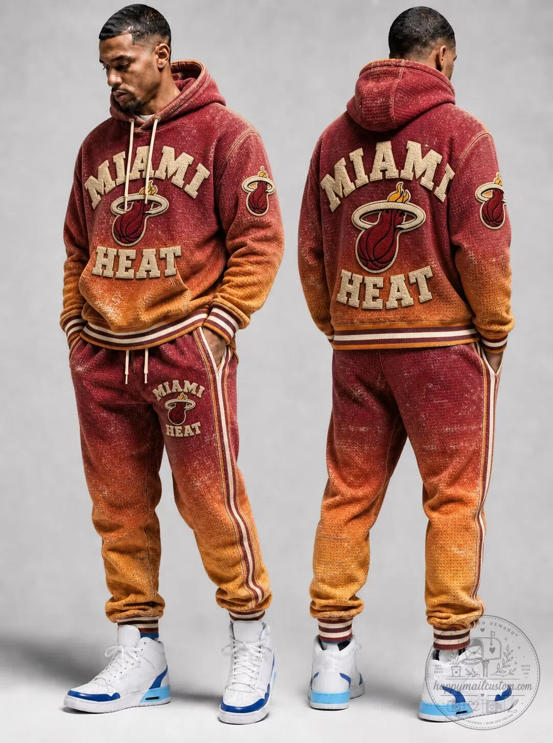 Miami Heat NBA Basketball Team Logo Vintage Style Hoodie