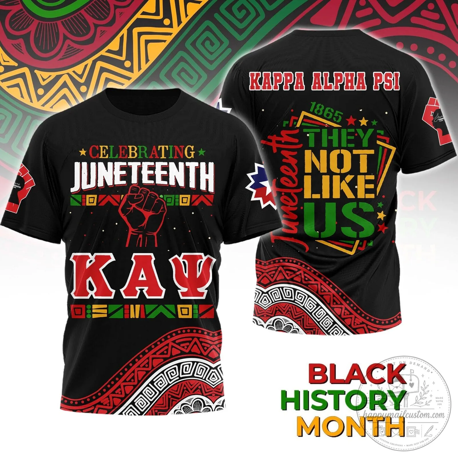 Kappa Alpha Psi Juneteenth Celebrating They Not Like Us Black History Month T-Shirt