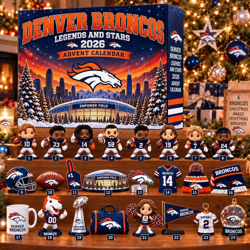 Denver Broncos Legends and Stars 2026 Christmas Stadium Advent Calendar 2D Denver Broncos Legends and Stars 2026 Christmas Stadium Advent Calendar 2D