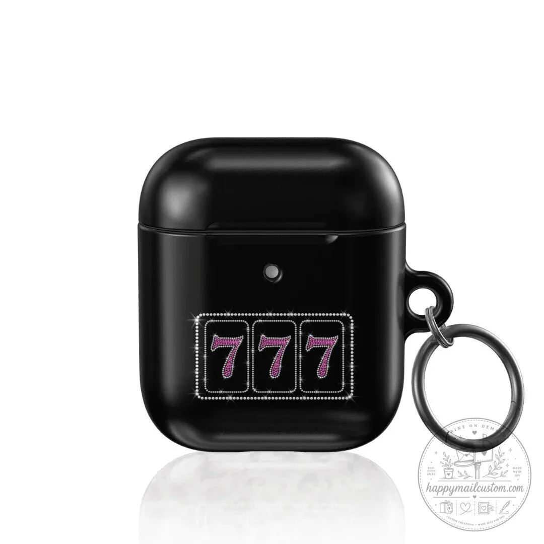 Lucky Seven Seven Seven Slot Machine AirPods Case with Keychain